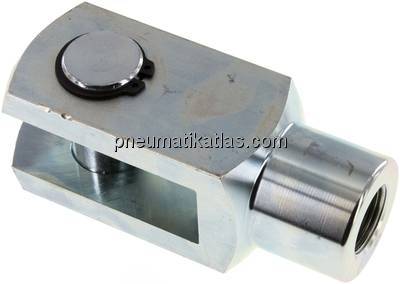 Gabelkopf mit Bolzen M 27x2, Stahl verzinkt