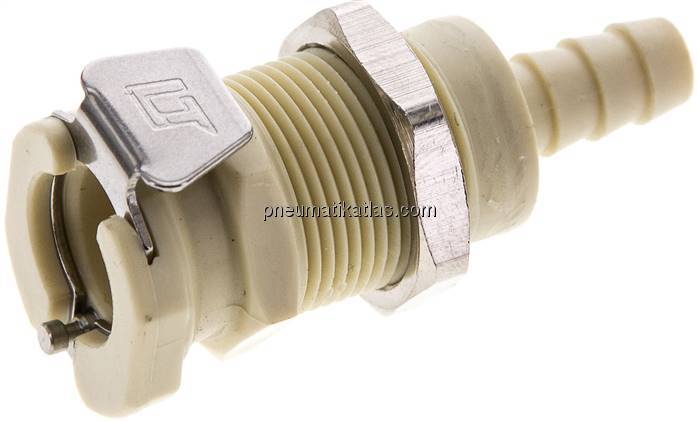 Schott-Kupplungsdose (LC) mit Schlauchtülle, Polypropylen (beige)