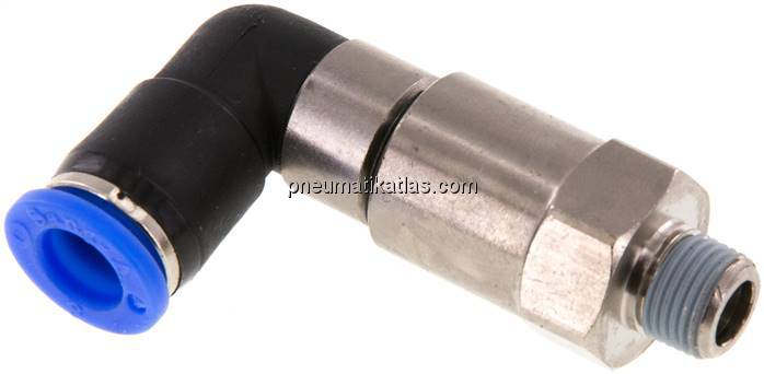 Winkel-Schnelldrehverschraubung R 1/8"-8mm, IQS-Standard