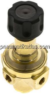 Druckregler, Messing, G 1/4", 2 - 30bar (nicht rücksteuerbar)