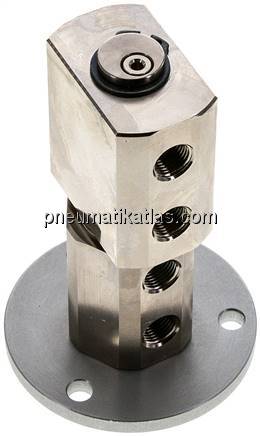 Drehdurchführung 2-fach, G 1/8", Einsatz für Vakuum