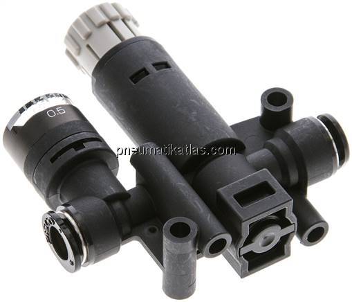 Druckregler 6-6mm, mit Manometer, IQS-Standard