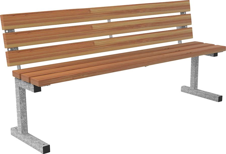 Bank SEVILLA mobil Bambus Savanna mit Rückenlehne