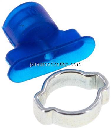 Ovalsauger, 18 x 6mm, Hub 1mm, PUR (65A), blau
