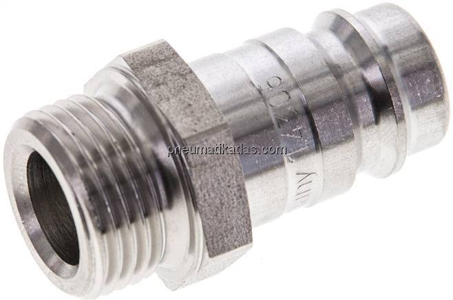 Kupplungsstecker (NW10) G 3/8"(AG), Edelstahl