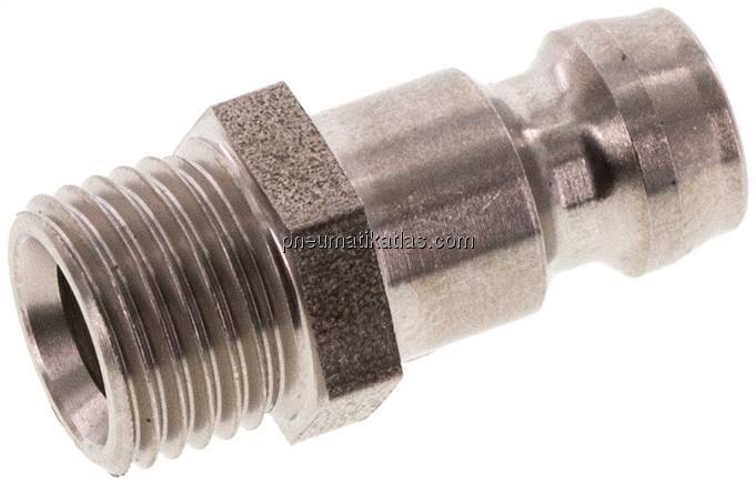 Temperierkupplungsstecker 9mm Zapfen,M 10x1(AG)