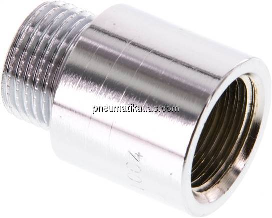 Gewindeverlängerung G 3/8"-20mm, Messing verchromt