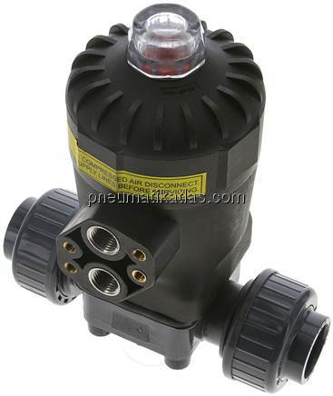 PVC-Membranventil (NC) PVC / EPDM, 25mm Klebemuffe