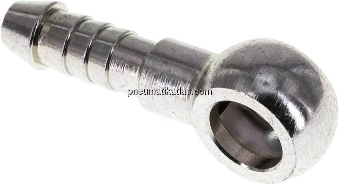 Schlauchnippel 8mm Ring, 5 - 6mm, Stahl verzinkt