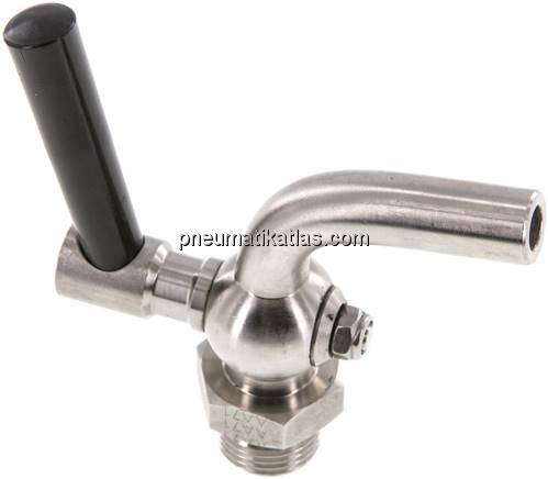 Edelstahl-Ablasshahn G 1/2", PN 6