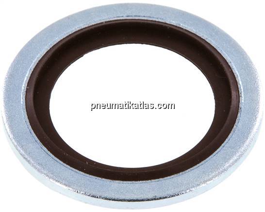 Hydraulik-Dichtring mit FKM-Einlage, für Gewinde M 22