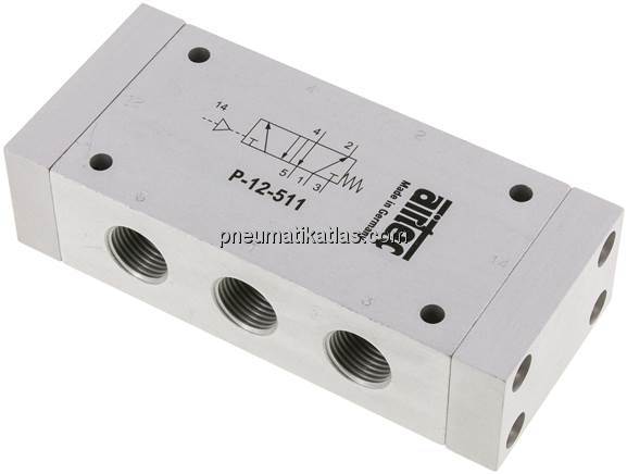 5/2-Wege Pneumatikventil G 1/2", Feder, Standard