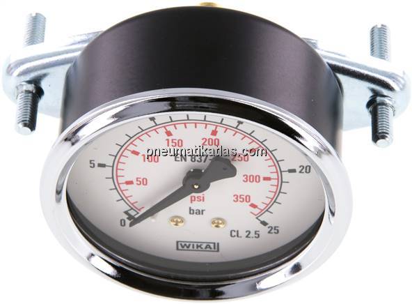 Einbaumanometer, 3-kant-Frontring, 63mm, 0 - 25 bar