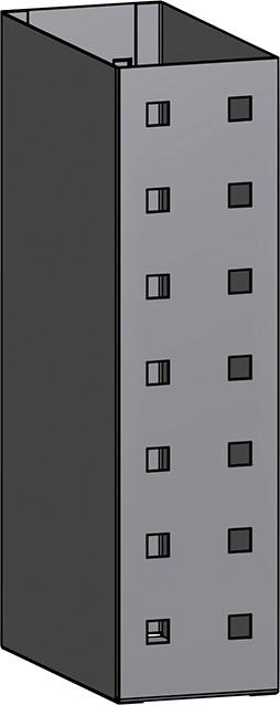Einhängekasten groß passend f. Lochwände Lochung 10X10 mm RAL 7019