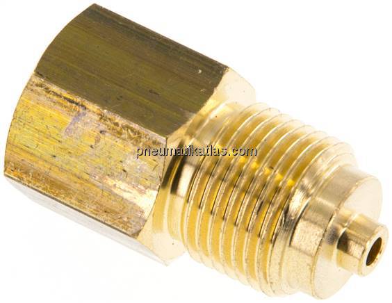 Manom.-Reduzierung G 3/8"(AG)-G 1/4"(IG). Messing, 33mm