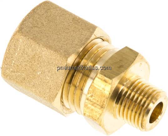 Gerade Klemmringverschraubung R 1/8"-10 (M16x1,5)mm, Messing