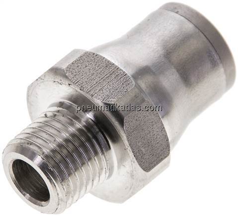 Gerader Steckanschluss R 1/4"-12mm, Baureihe Edelstahl