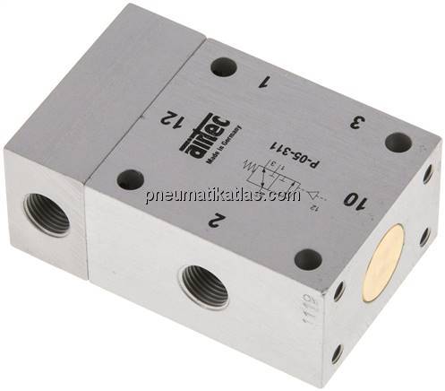 3/2-Wege Pneumatikventil, G 1/8", Feder (NC/NO), ATEX-Zulassung