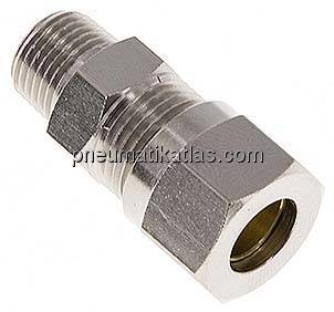 Gerade Schneidringverschr. 8 LL (M12x1)-R 1/8", Messing vernickelt