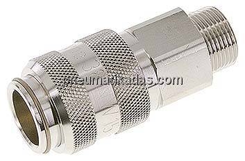 Kupplungsdose (NW15) G 3/4"(AG), Messing vernickelt