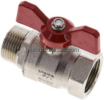 Messing-Kugelhahn, Eco-Line, R 3/4" / Rp 3/4", 0 - 25bar