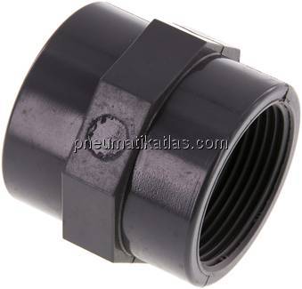 Muffe Rp 1-1/4"-Rp 1-1/4", PVC-U