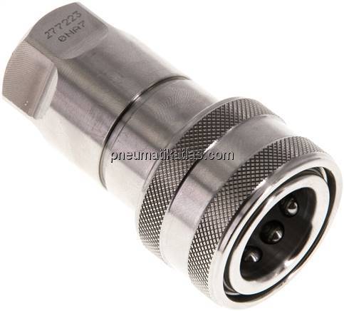 Hydraulikkupplung ISO 7241-1B, Muffe, G 3/8"(IG),Edelstahl