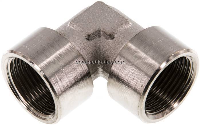 90°-Winkel G 3/4" (IG), Messing vernickelt