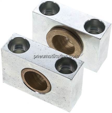 2 Stk. Lagerböcke für Mittenschwenkbefest. 100 & 125 mm