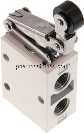 3/2-Wege Endschalter G 1/4", Leerrücklaufrolle, Rolle aus Kunststoff
