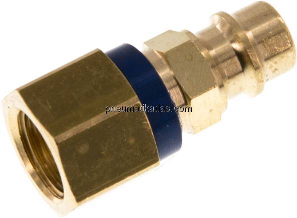 Kupplungsstecker (NW7,2) G 1/4"(IG), blau, Sechseck SW12