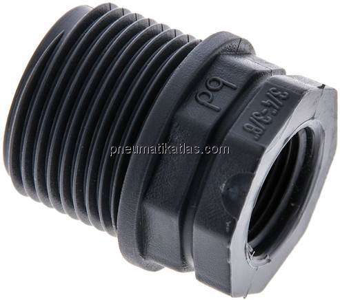 Reduziernippel G 3/4"(AG)-G 3/8"(IG), Polypropylen