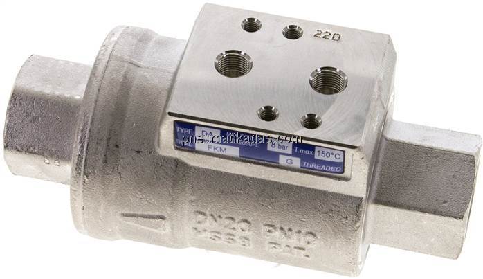 VIP-Sperrventil, doppeltwirkend, FKM-Dichtung, G 3/4", Messing