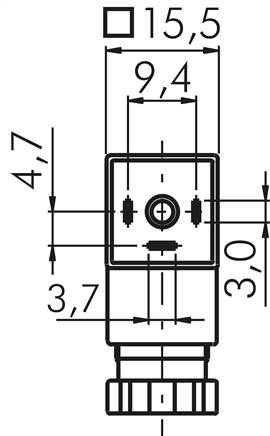 Zeichnung: Steckergröße 0 (Industrienorm C)