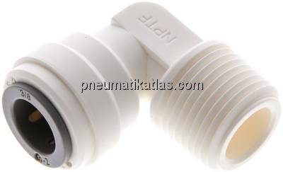 Winkel-Steckanschluss NPT 3/8"-3/8" (9,52 mm), IQS-LE (EPDM-Dichtung)