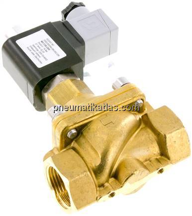 2/2-Wege Messing-Magnetventil G 1", 0 - 16 bar, stromlos geöffnet (NO)