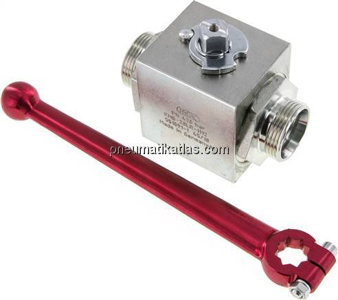 Hochdruck-Kugelhahn, Stahl, 28 L (M36x2), 0 - 160bar