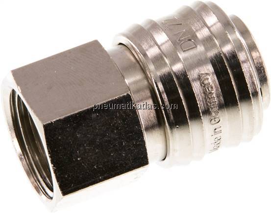 Kupplungsdose (NW7,2) G 1/2"(IG), Messing vernickelt