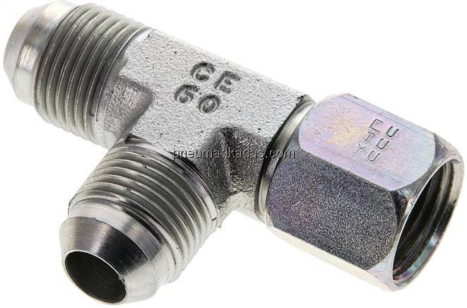 T-Verschraubung,UNF 3/4"-16 (JIC), Stahl verzinkt