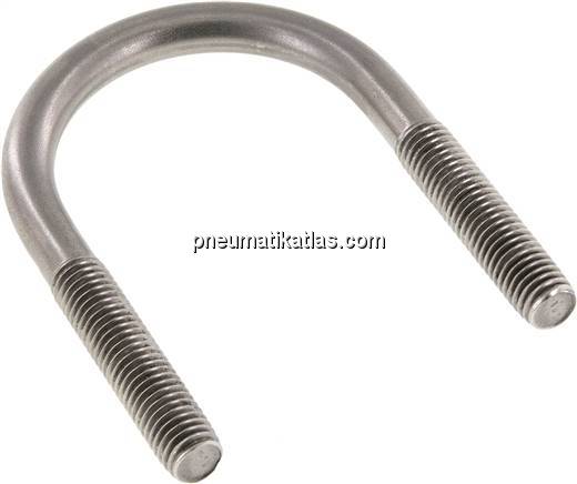 Rundstahlbügel, M 12, 57 - 60,3mm, 1.4301