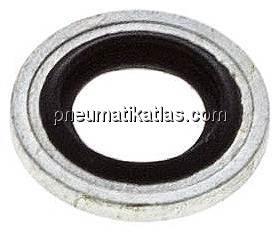 Hydraulik-Dichtring mit NBR-Einlage, für Gewinde M 5