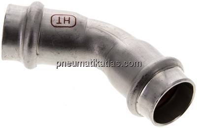 Pressfitting, 45° Bogen, 18mm innen, 1.4404