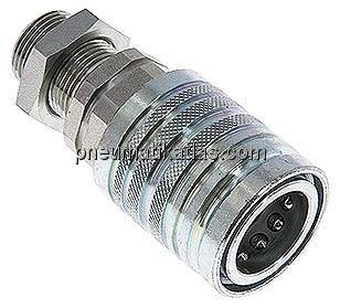 Schott-Steckkupplung ISO7241-1A, Muffe Baugr.3, 15 L (M22x1,5)