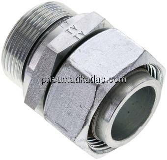 Einstellb. Schneidringverschr. M 42x2-35 L, Stahl verzinkt