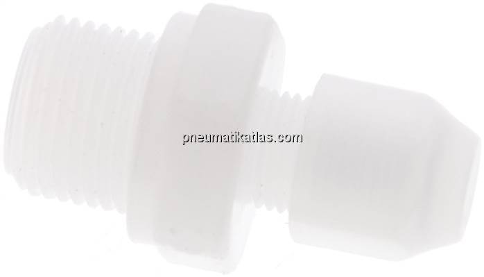 Gerade Verschraubung G 3/8"-6x4mm, Polypropylen