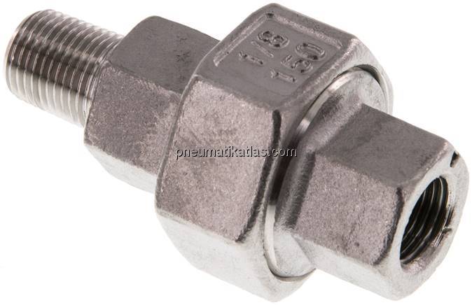 Verschraubung flach dichtend Rp/R 1/8" (IG/AG)