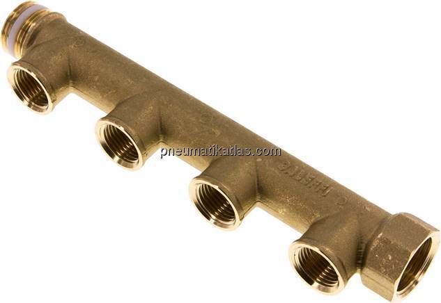 Verteilerrohr G 3/4"(IG/AG), Abgang 4x G 1/2" (IG)