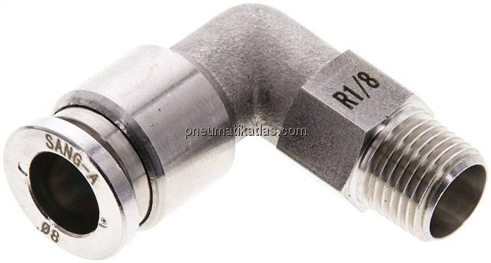 Winkel-Steckanschluss R 1/8"-8mm, IQS-ES LE/IQS-PVDF