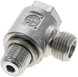 Winkel-Schwenkverschraubung M 14x1,5-8 S (M16x1,5), ohne Mutter & Schneidring, S