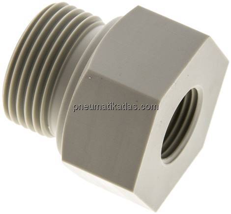 Reduziernippel G 1"(AG)-G 1/2"(IG), Polypropylen